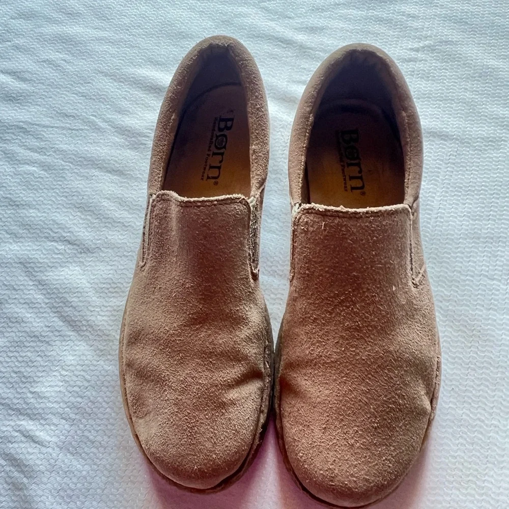 Born‎ Beige Suede Loafers